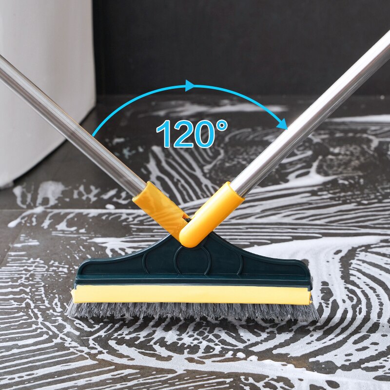 Floor Gap Cleaning Bristles Brush V-broom Rubber Wiper Glass Bathroom Toilet Strip Water Drying Dust Pet Hair Household Scraper