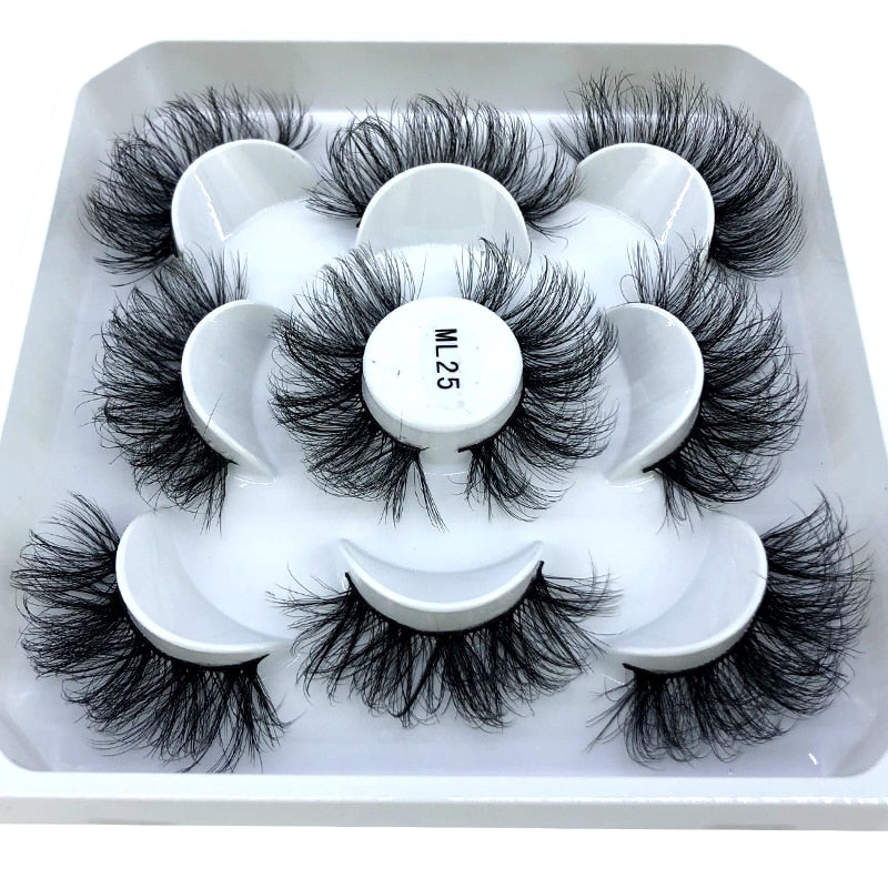 2023 New 5 pairs natural false eyelashes fake lashes long makeup 3d mink lashes eyelash extension mink eyelashes short eyelashes