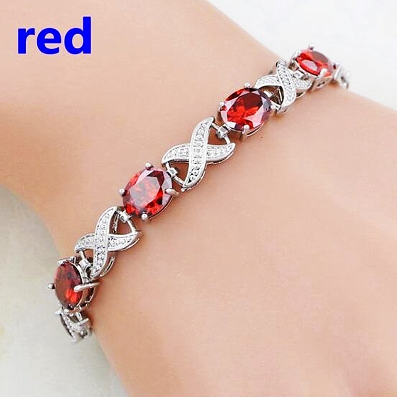 Women Delicate Crystal Zircon Tennis Bracelet for Women Elegant Banquet Party Jewelry