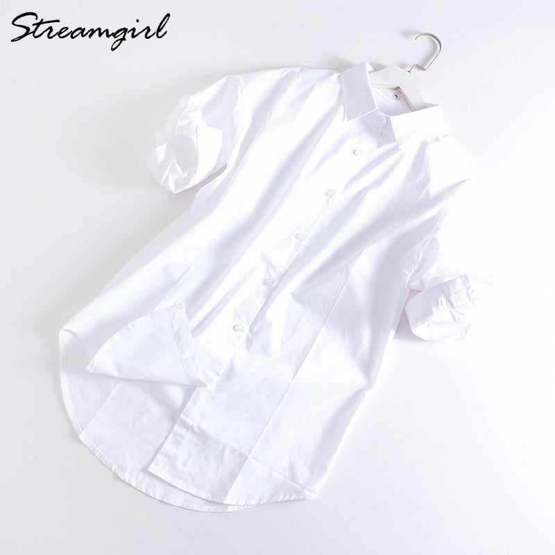 Women's Oversize Shirt Tunics White Shirts For School Women Women's Elegant Blouse 2022 White Shirt Oversize Women Blouses Tunic