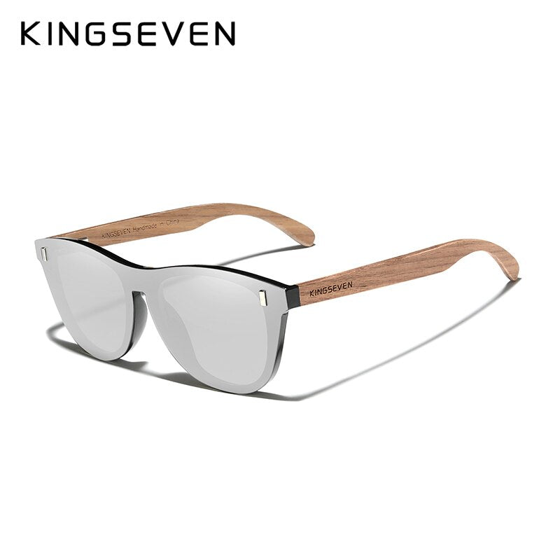 KINGSEVEN Handmade Black Walnut Sunglasses Wood Polarized Sunglasses Men Women UV400 Protection Original Wood Accessories