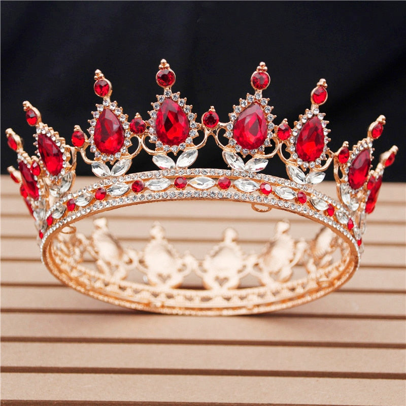 Crystal Vintage Royal Queen King Tiaras and Crowns Men/Women Pageant Prom Diadem Hair Ornaments Wedding Hair Jewelry Accessories