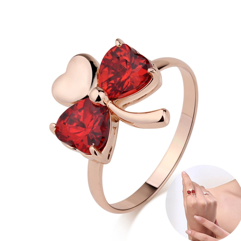 Fashion Enamel Metal Gold Rings Unique Fine Jewelry Scarves Pink Black Painted Flower Ring Gifts For Women Girls Perfect Quality