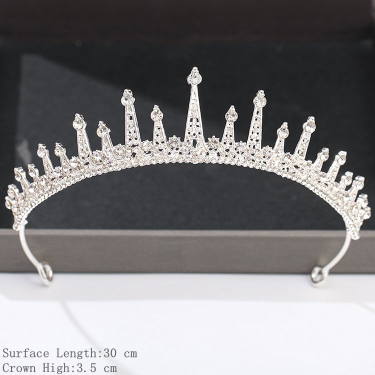 Silver Color Crown and Tiara Hair Accessories For Women Wedding Accessories Crown For Bridal Crystal Rhinestone Diadema Tiara