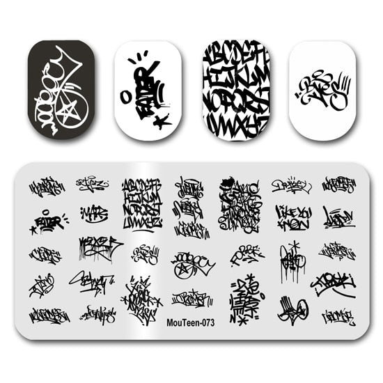 Nail Stamping MouTeen148 Cartoon Big Size Head Disney Nail Plates Stamp King Manicure Set For Nail Art Stamping