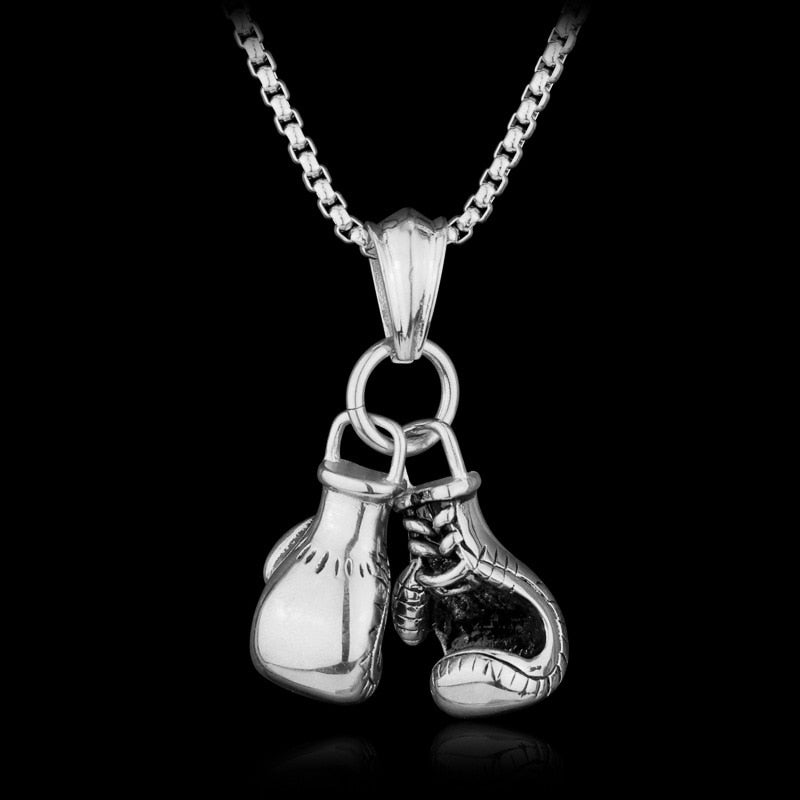 YADA NEW Luxury Mini Boxing Glove Present&amp;Necklace For Men Unisex Choker Hiphop Chain Necklaces Statement Cool Necklace SE200001