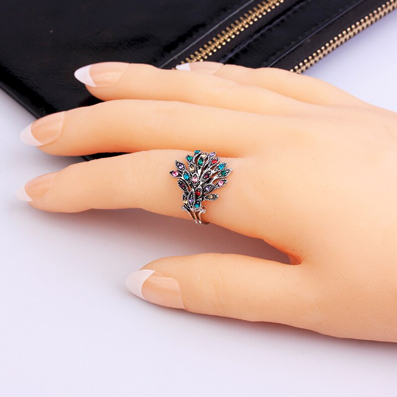 Fashion Enamel Metal Gold Rings Unique Fine Jewelry Scarves Pink Black Painted Flower Ring Gifts For Women Girls Perfect Quality