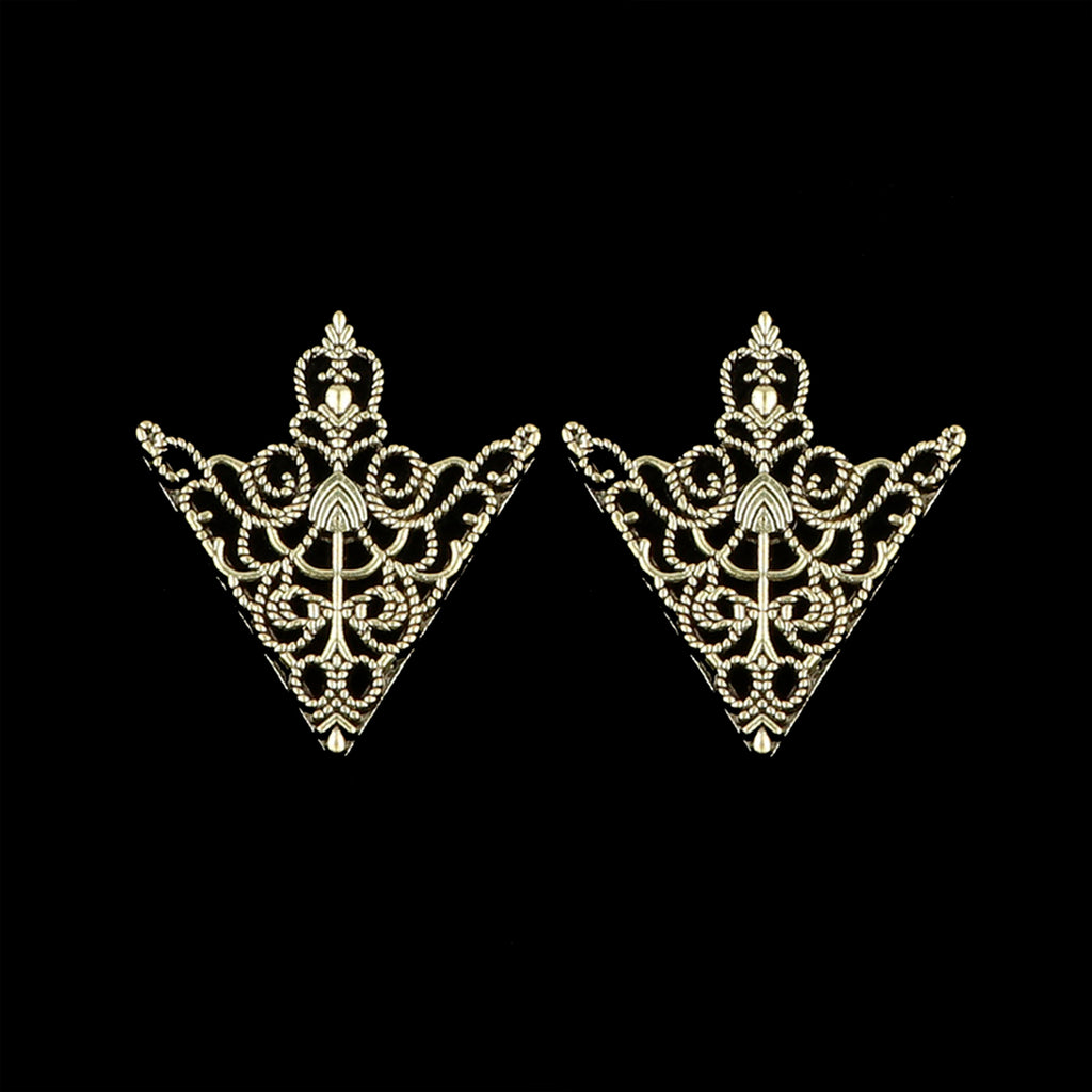 1 Pair Trendy Suit Shirt Collar Pin Tree Leaf Dragon Leopard Hollowed Triangle Crown Brooches For Men Women Daily Wear Accessory