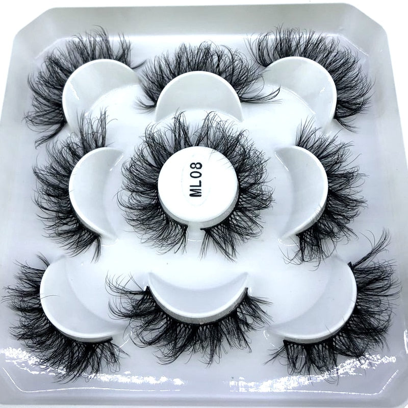 2023 New 5 pairs natural false eyelashes fake lashes long makeup 3d mink lashes eyelash extension mink eyelashes short eyelashes