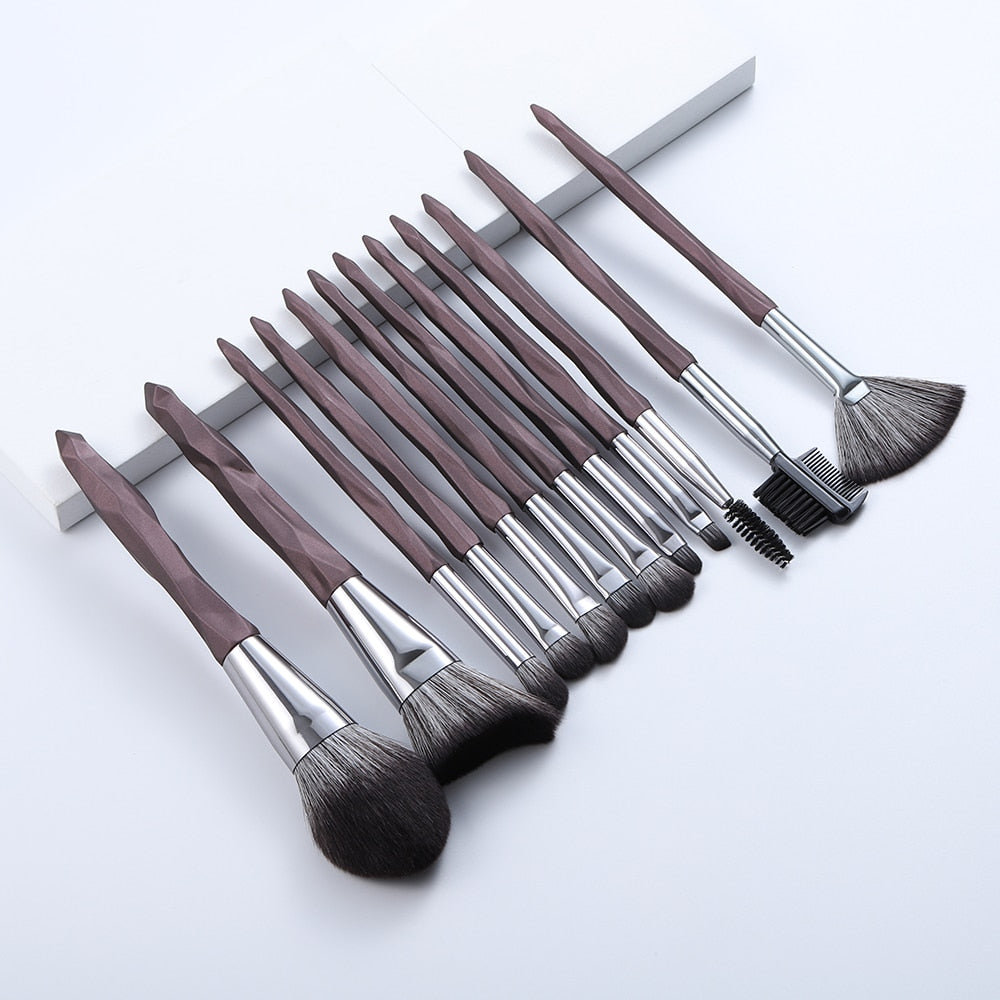 FLD 13/5 pcs Blue Makeup Brushes Set Face Eye Lip Eyeshadow Eyebrow Comb Eyelash Spoolies Foundation Powder Brush Tools Cosmetic