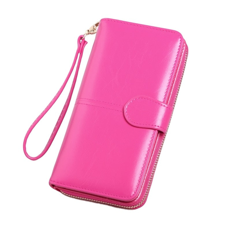 Pu Leather Women Wallets Women Purses Fashion Long Zipper Women's Wallet Money Coin Holder Female Long Purse Female Purse Zipper