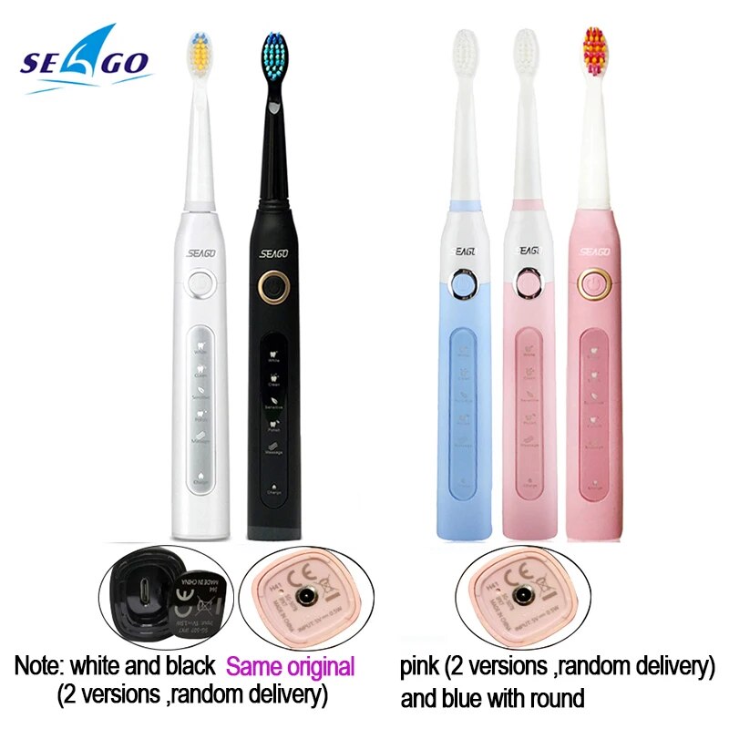 Ultrasonic Electric Toothbrush Sonic Wave Clean USB Rechargeable Toothbrushes With Replacement Brush Heads Seago 507 yunchi Y1