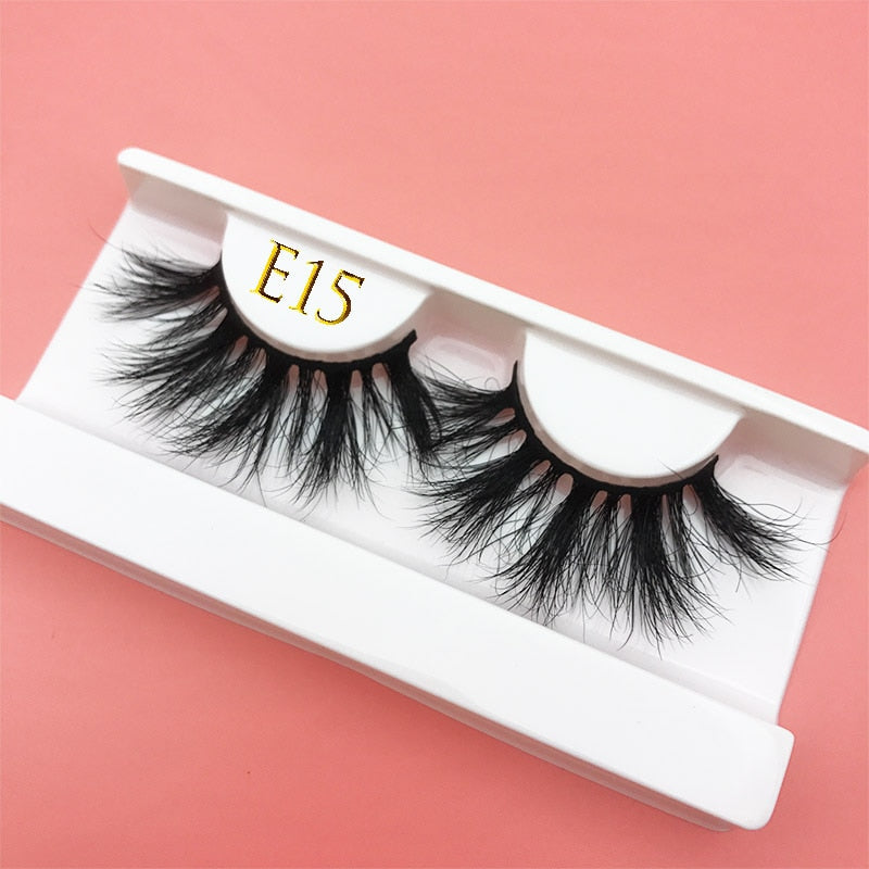 3D MIKIWI real mink lash 25mm E01 extra length and fluffy luxury mink eyelashes natural thick Eye lashes wispy makeup extention