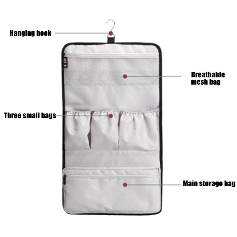 Storage Bag Compatible for Dayson Airwrap Styler Accessories Holder Multiple Pouches with Hook Hanger Hair Dryer Case Portable