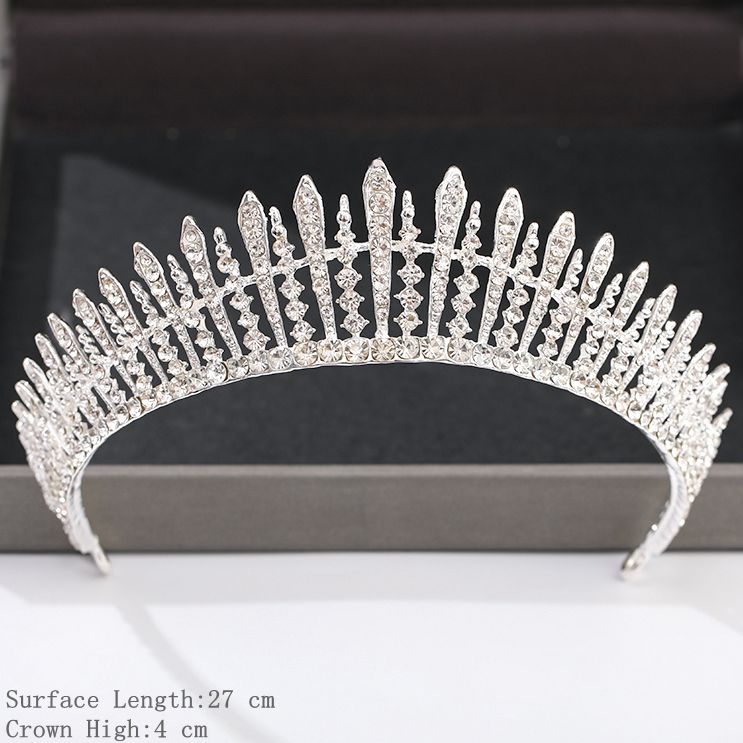 Silver Color Crown and Tiara Hair Accessories For Women Wedding Accessories Crown For Bridal Crystal Rhinestone Diadema Tiara