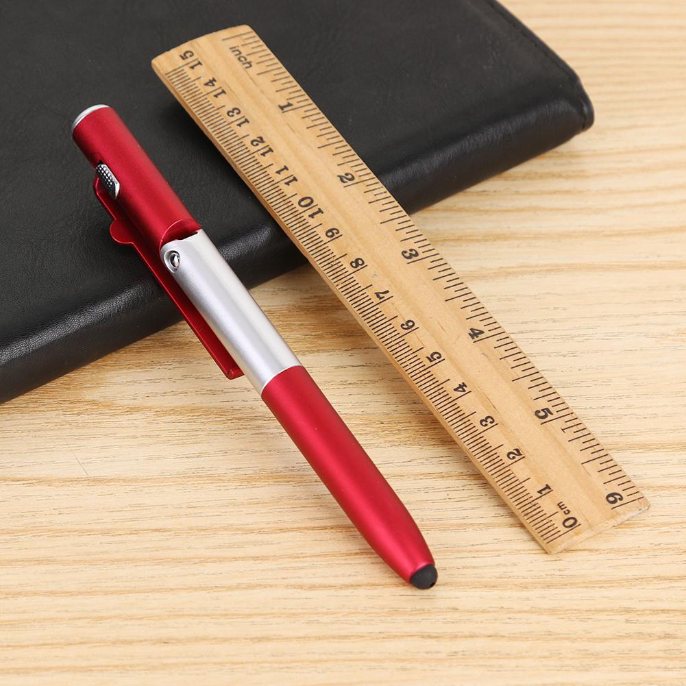 4 in 1 Multifunctional Folding Ballpoint Pen LED Light Mobile Phone Stand Holder Pen School Office Stationery Supplies