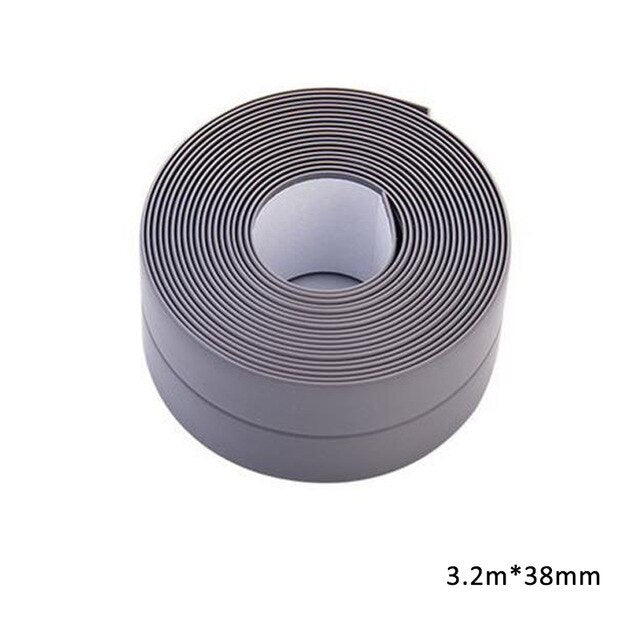 3.2mx38mm 22mm Windows Bath Tape Sealing Strip Pvc Kitchen Waterproof Wall Sticker Self-adhesive Seam Toilet Corner Tape Sealant