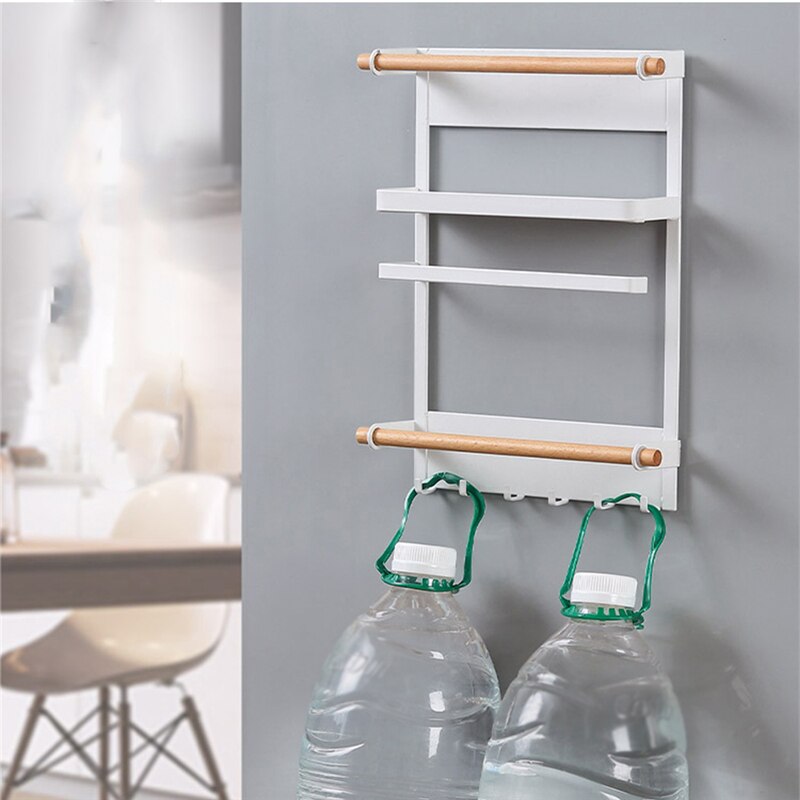 Magnet Fridge Storage Shelves Paper Towel Roll Holder Washing Machine Magnetic Organzier Hanging Rack Home Kitchen Supplies