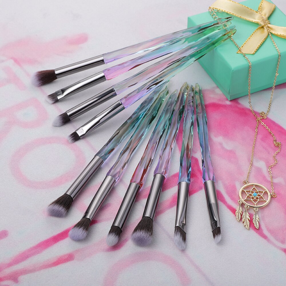 FLD Eye Brush Diamond Makeup Brushes Set Eye Shadow Lip Eyebrow Brushes High Quality Professional Lip Eyeliner Tools