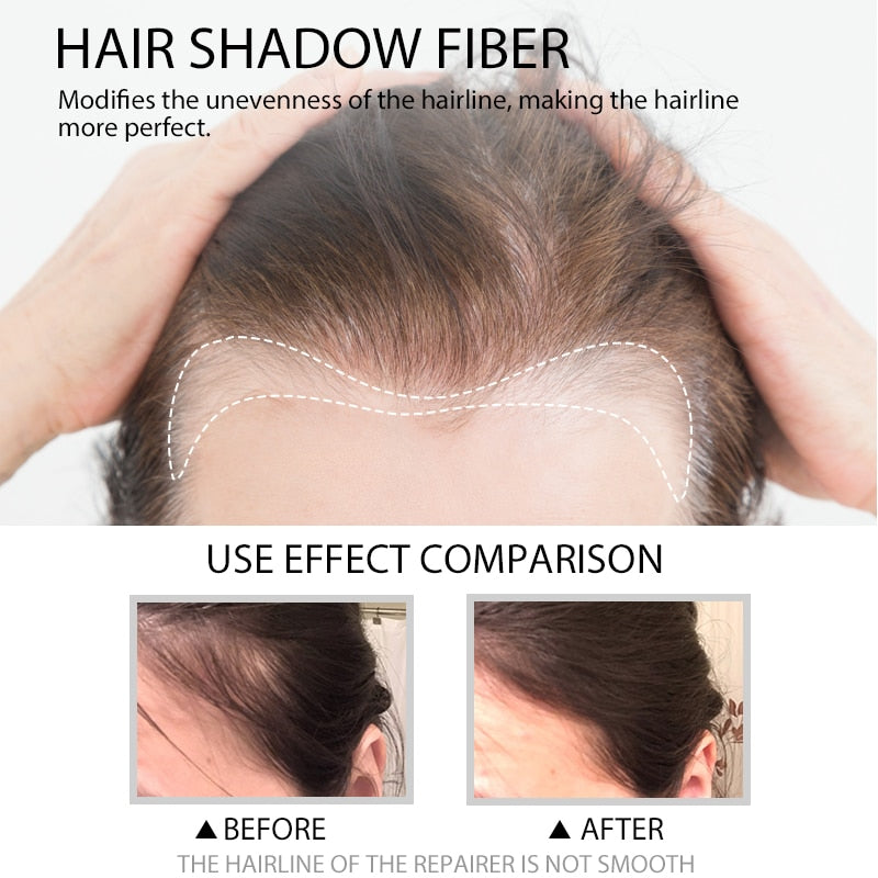5 Colors 12g HairShadow Powder Waterproof Hairline Edge Control Powder Root Cover Up Dark BrownHair Concealer With Puff