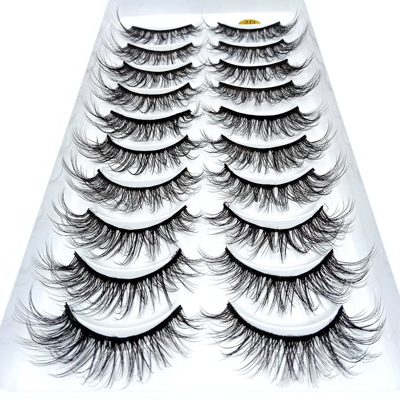 38 Styles 5/10 Pairs Natural False Eyelashes Fake Lashes Long Makeup 3d Mink Lashes Extension Eyelash Mink Eyelashes for Beauty