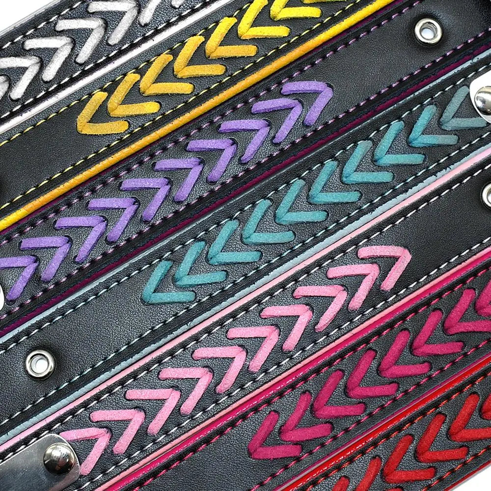 Engraved Leather Dog Collar Braided Persoanzled ID tag Collars Nameplate Customized Pet Collar Leather Pet Walking Leash Leads