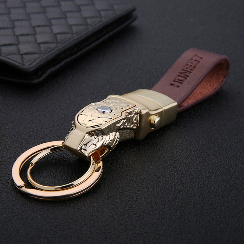 Honest Luxury Key Chain Men Women Car Keychain For Key Ring Holder Jewelry Genuine Leather Rope  Bag Pendant Fathers Day Gift