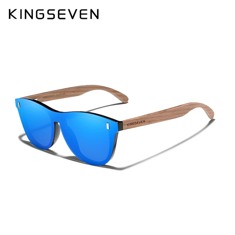 KINGSEVEN Handmade Black Walnut Sunglasses Wood Polarized Sunglasses Men Women UV400 Protection Original Wood Accessories