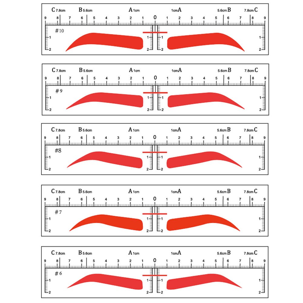 50 pieces Microblading Eyebrow Stencils Stickers Permanent Makeup Supplies Disposable Eyebrow Mold Template Drawing Guide