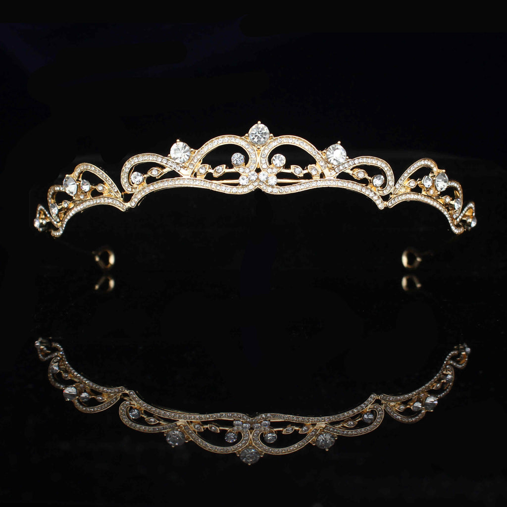 Rhinestone Bridal Tiara Crown Princess Bride Crystal Diadem Women Prom Hair Ornaments Wedding Bridal Head Jewelry Accessories