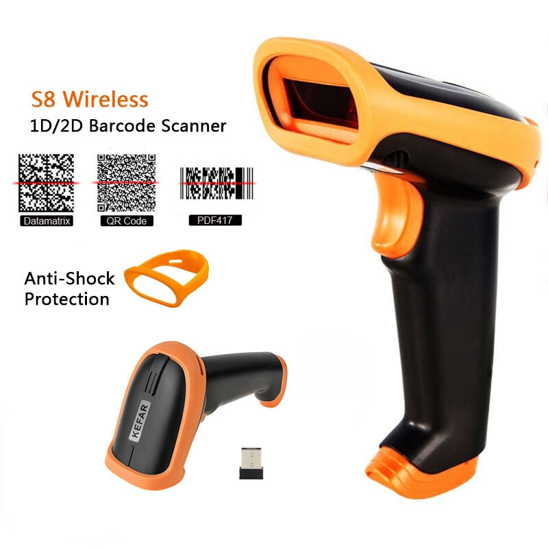 L8BL Bluetooth 2D Barcode Reader And S8 QR PDF417 2.4G Wireless Wired Handheld Barcode Scanner USB Support Mobile Phone iPad