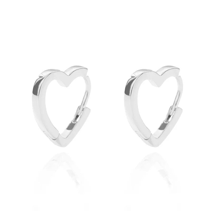 Heart Hoop Earrings For Women Stainless Steel Gold Color Circle Hoops Earrings 2022 Trend Jewelry Valentine&#39;s Day Gift femme