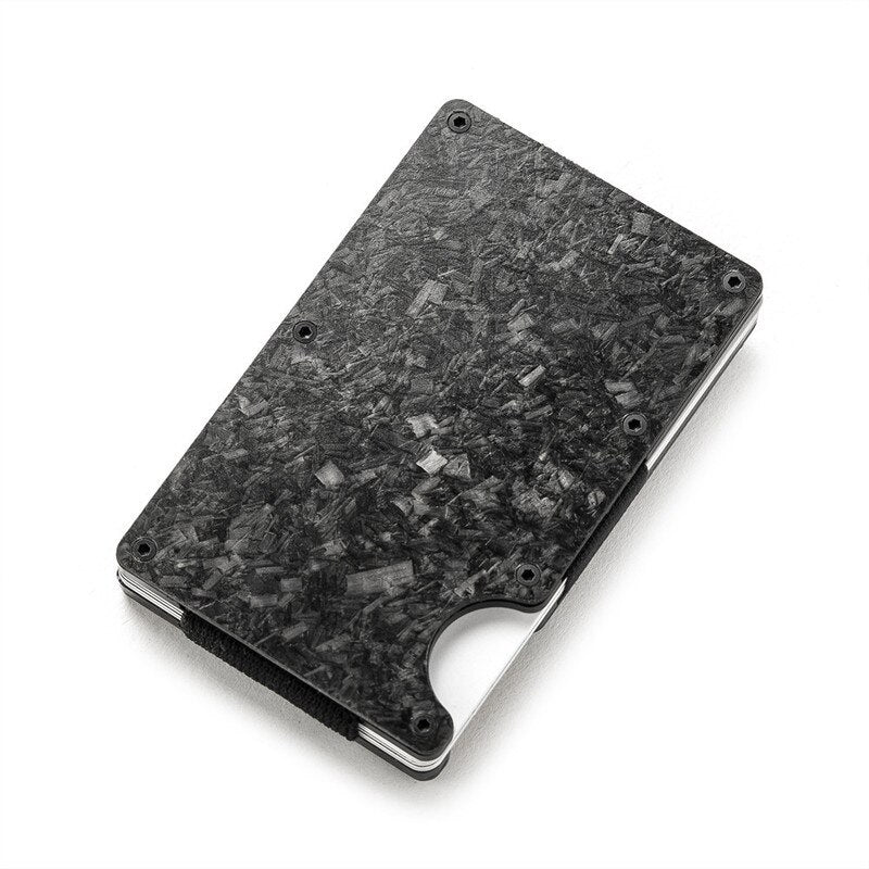 Fashion Carbon Fiber Card Holder Wallet Designer Aluminium Credit Card Holder Metal Minimalist Rfid Card Wallets Men Cardholder