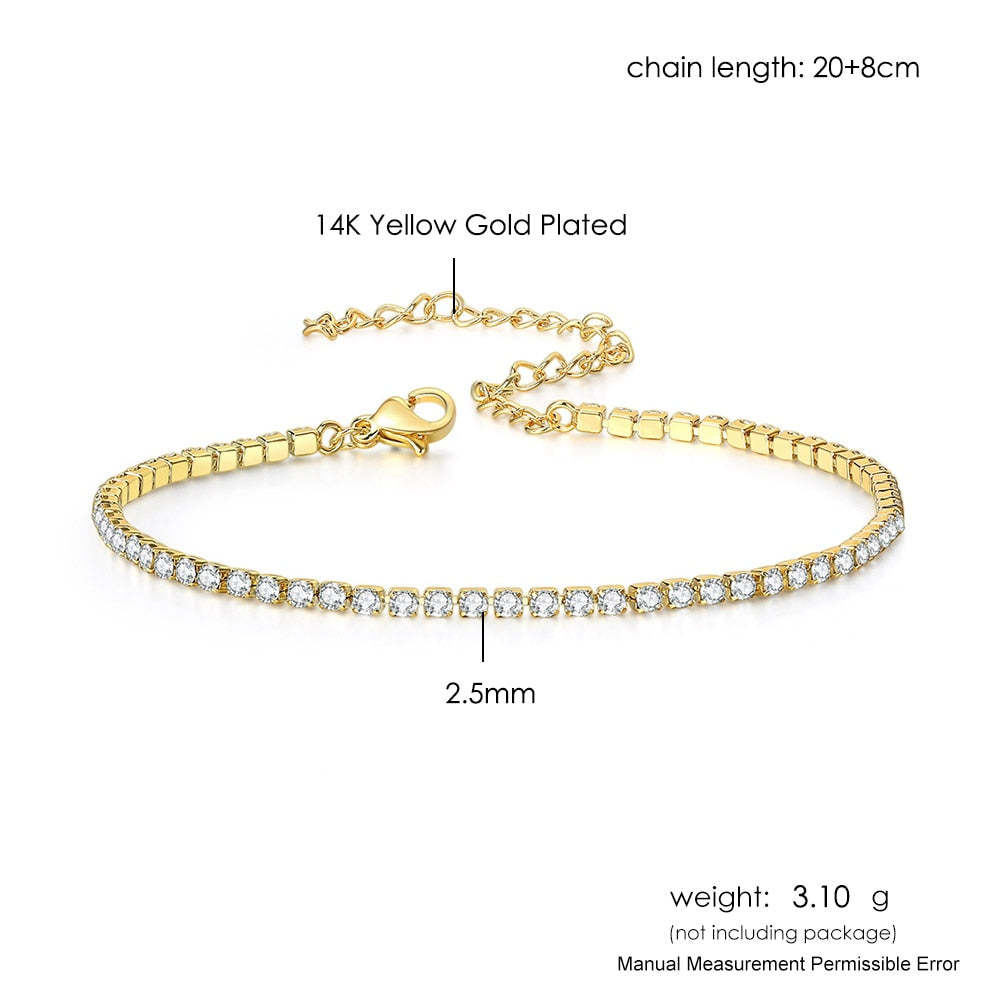 Iced Out 4MM Zircon Tennis Anklet Bracelet for Women Dazzling Bracelet on The Leg Chain Sexy Decoration on Foot Fashion Jewelry