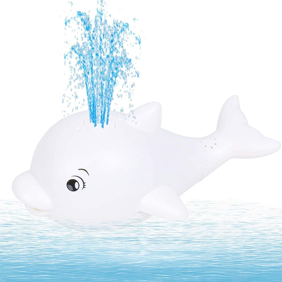 Baby Bath Toys Spray Water Shower Bathing Toys for Kids Electric Dophin Whale Bath Ball with Light Music LED Light Toys Gift