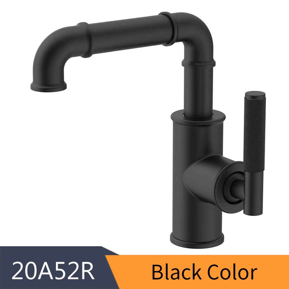 Basin Faucets Black Color Brass Crane Bathroom Faucets Hot and Cold Water Mixer Tap Contemporary Mixer Tap torneira WF-20A02