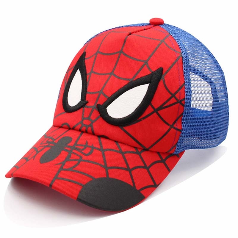 Anime Spider Kids Cap Cartoon baby Embroidery Man Cotton Children's Baseball Caps for Boy Girl Hip Hop Hat Snapback summer cap