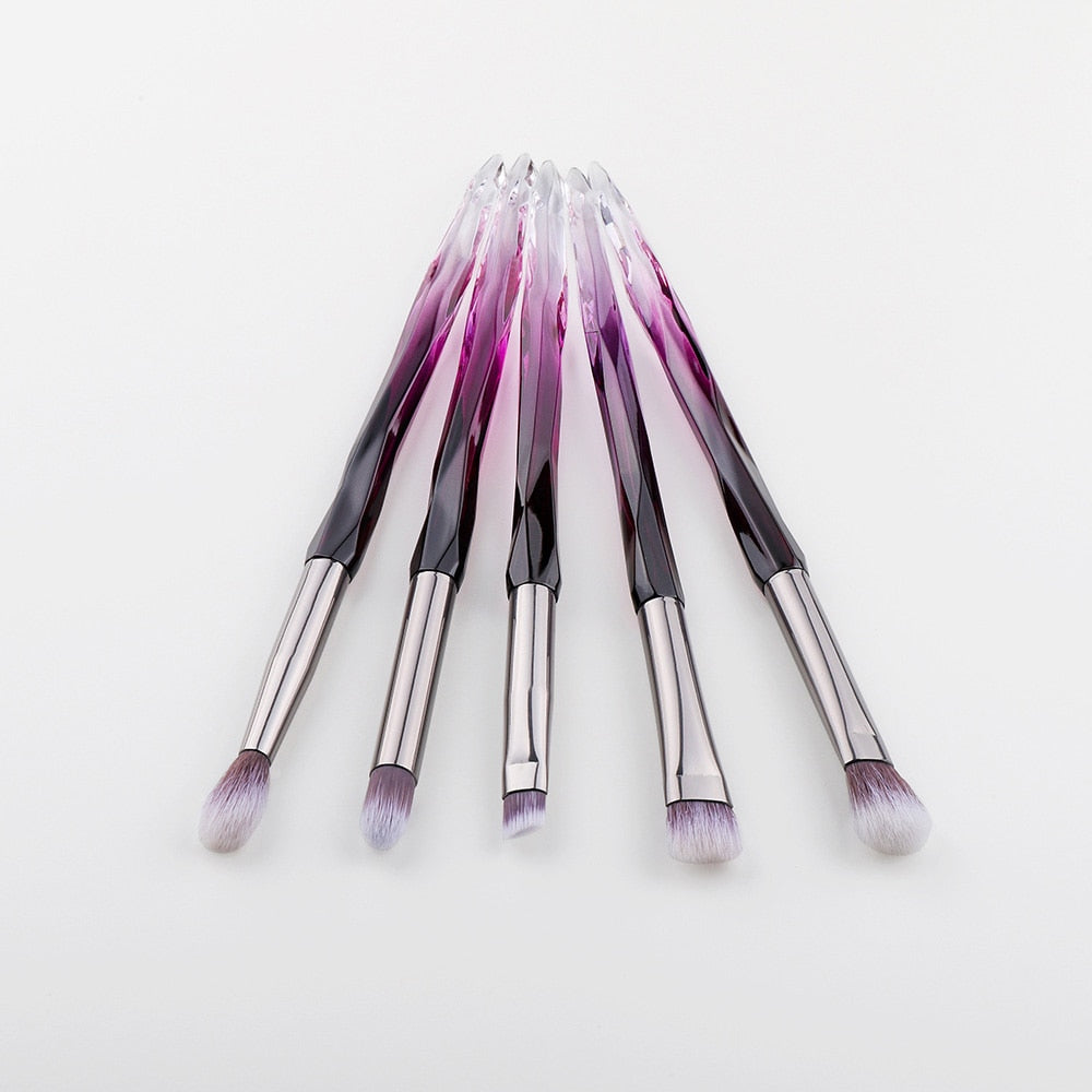 FLD Eye Brush Diamond Makeup Brushes Set Eye Shadow Lip Eyebrow Brushes High Quality Professional Lip Eyeliner Tools