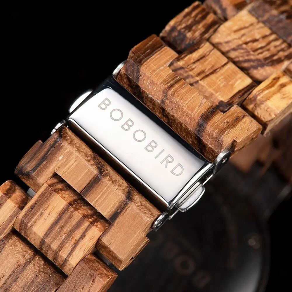 Bobo Bird Men's Watches Man Watch For Men Auto Date Quartz Wrist Timepieces Luminous Wristwatches Wood Custom Watch Relogio