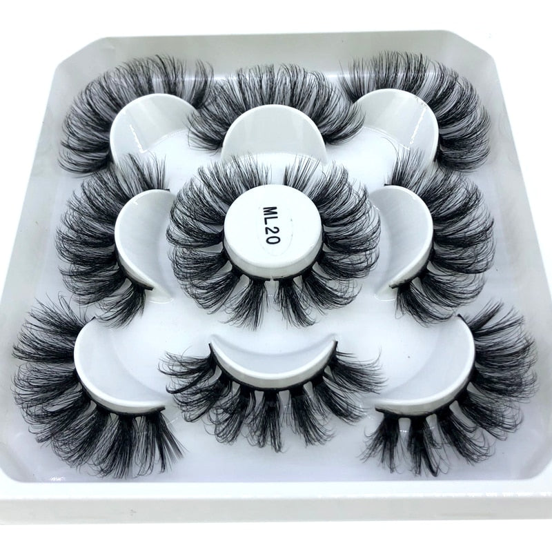 2023 New 5 pairs natural false eyelashes fake lashes long makeup 3d mink lashes eyelash extension mink eyelashes short eyelashes