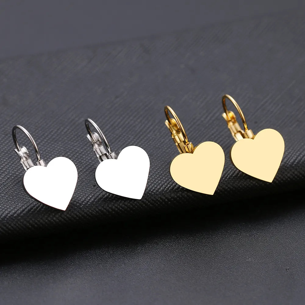 Fashion Earring World Map/Pineapple/Love Heart/Star Small Geometric Gift For Women Party Alentine&#39;s Day Stainless Steel Jewelry