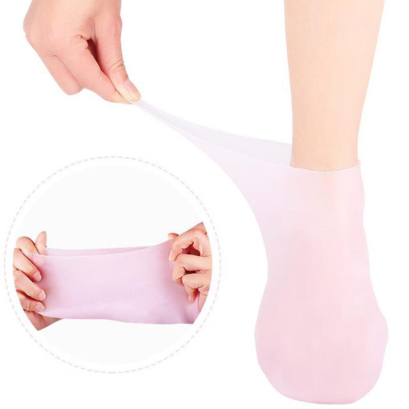 1Pair Feet Care Socks Spa Home Use New Silicone Moisturizing Gel Heel Socks Cracked Foot Skin Care Protectors Anti Cracking