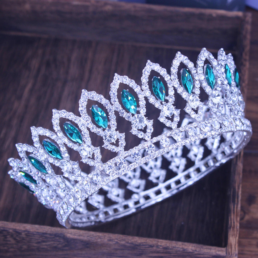 Crystal Queen Wedding Tiara Crown Bridal Pageant Hair Ornaments Baroque Diadem Headpiece Women Bride Head Jewelry Accessories