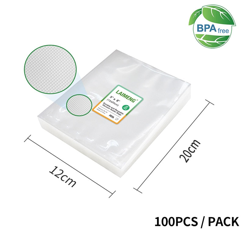 LAIMENG 50 Bags for Vacuum Packaging for Food Saver Vac Sealer Sous Vide Vaccume Pre-Cut Storage Bag For Vacuum Packer P105