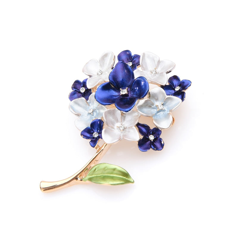 Wuli&amp;baby Purple Red Blue Lilac flower Brooches Women Weddings Party Brooch Pins Gifts