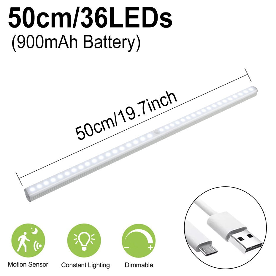 6/10/30/60 LED PIR Motion Sensor Night Light Dimmable Closet Lights LED Under Cabinet Light for Cupboard Wardrobe Stairs Kitchen