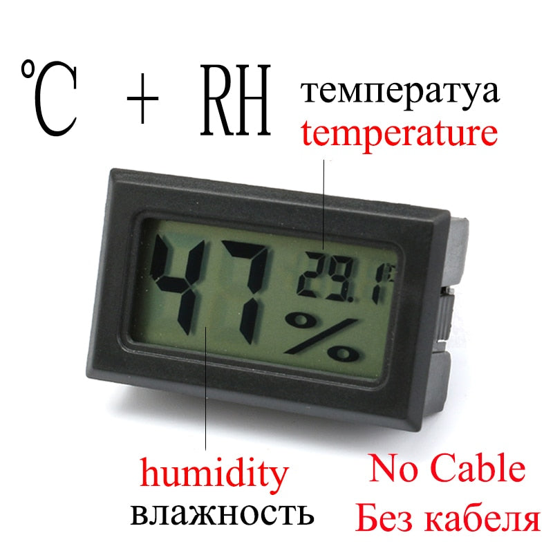 High Accurately Digital Thermometer Hygrometer Meter For Reptile Turtle Terrarium Aquarium Tank Accessories Temperature Humidity