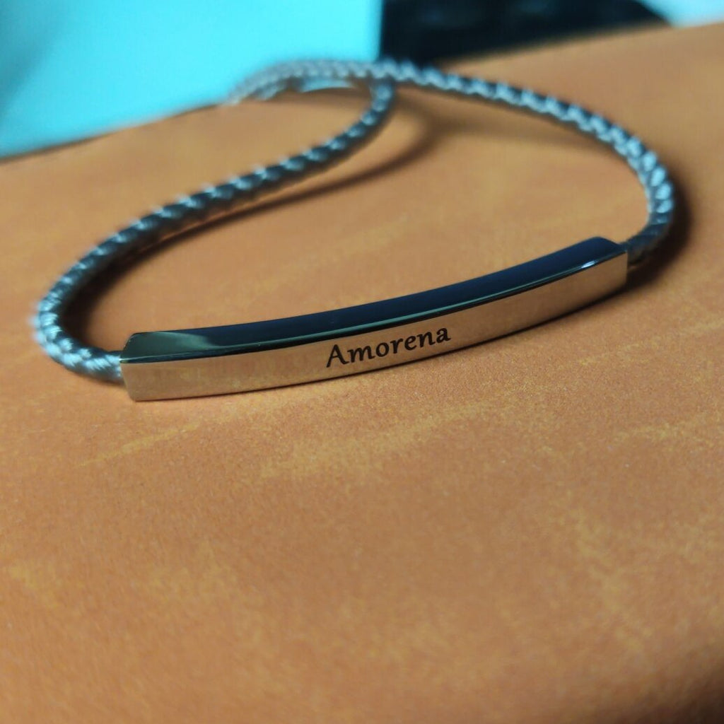 5 Color Rope 16.5CM Personalized Stainless Steel Custom Name Bracelets Best friend Bracelet Jewelry