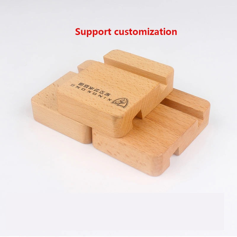 Universal Wooden Phone Holder For IPhone 11 Pro Max X XS Mobile Phone Bracket For Samsung S10 9 Tablet Stand Desk Phone Support