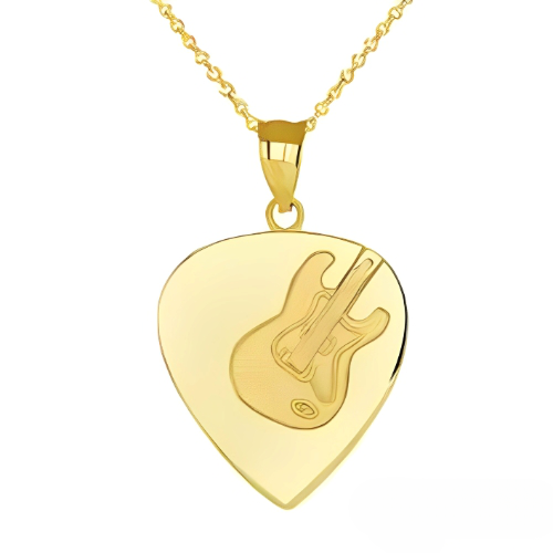 Heart-Guitar-Musical-Men-Silver-Women-Gold-Customized-Necklace-Pendnat